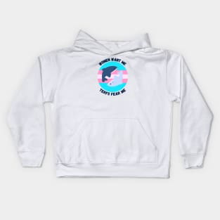 trans shark women love me Kids Hoodie